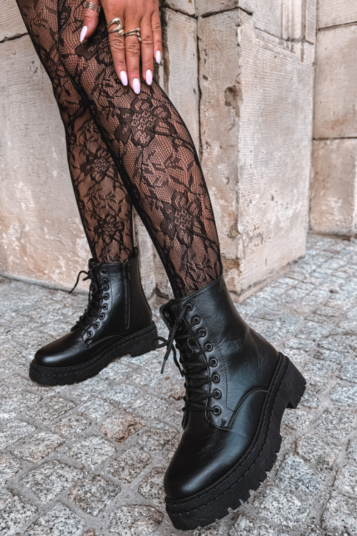 Botins femininos Big Star UU274816 em preto