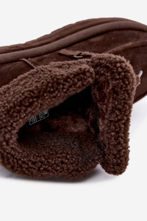 botas de neve com plataforma e isolamento Big Star UU274214 na cor chocolate