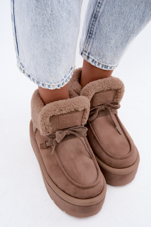 botas de neve com plataforma e isolamento Big Star UU274215 na cor areia