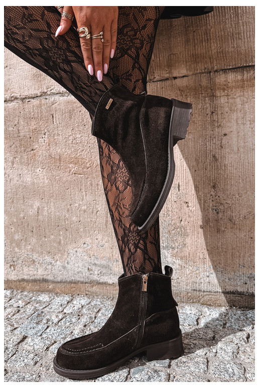 botas isoladas de camurça natural para mulheres Big Star UU274602 na cor chocolate
