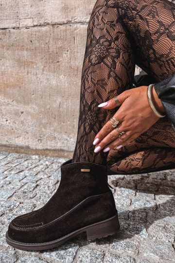 botas isoladas de camurça natural para mulheres Big Star UU274602 na cor chocolate 2