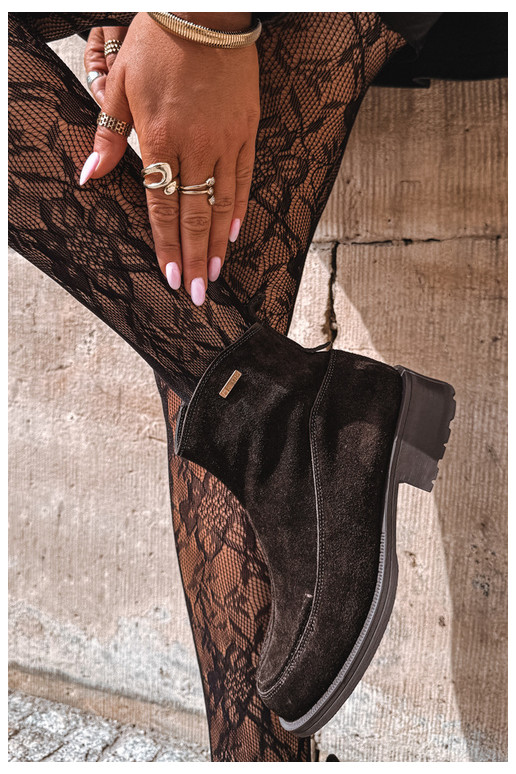 botas isoladas de camurça natural para mulheres Big Star UU274602 na cor chocolate