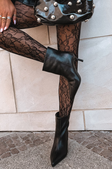 Botins com saltos finos e isolamento, slip-on Big Star UU274494 pretos