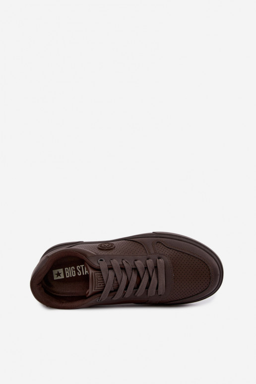 Sapatilhas masculinas Big Star UU174326 cor chocolate