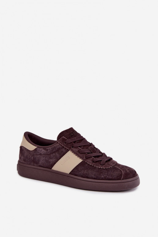 Sapatilhas de camurça para mulheres Big Star UU274438 cor chocolate