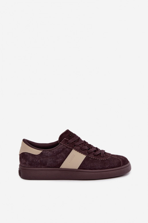 Sapatilhas de camurça para mulheres Big Star UU274438 cor chocolate