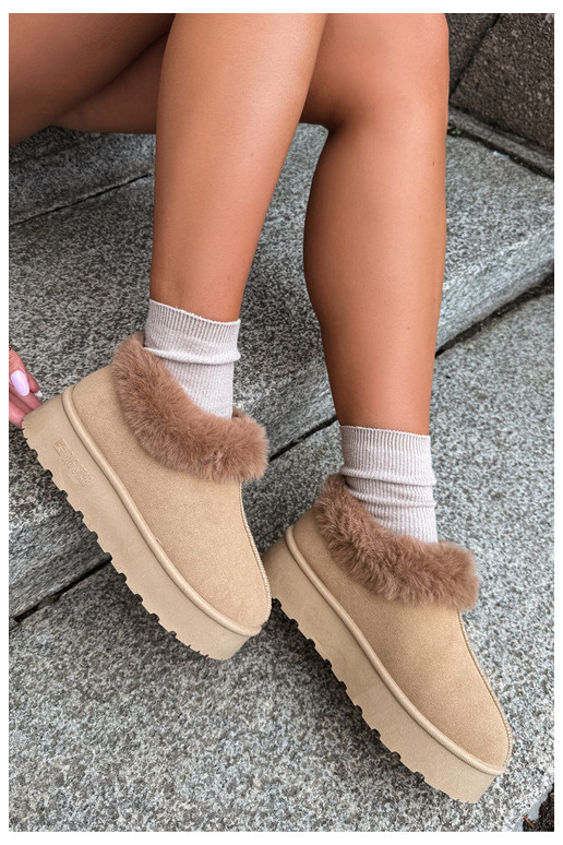 Botas de neve com plataforma e pelo Big Star UU274202 em marrom
