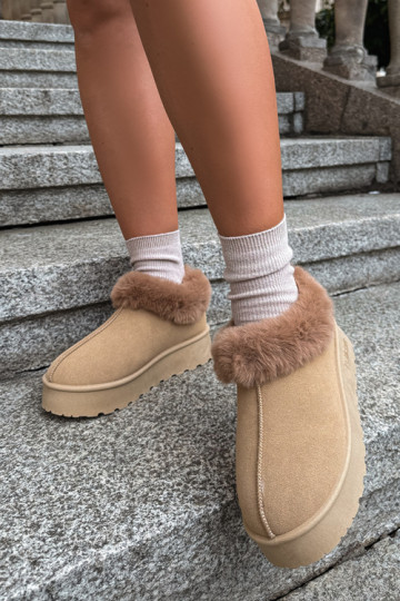 Botas de neve com plataforma e pelo Big Star UU274202 em marrom 2
