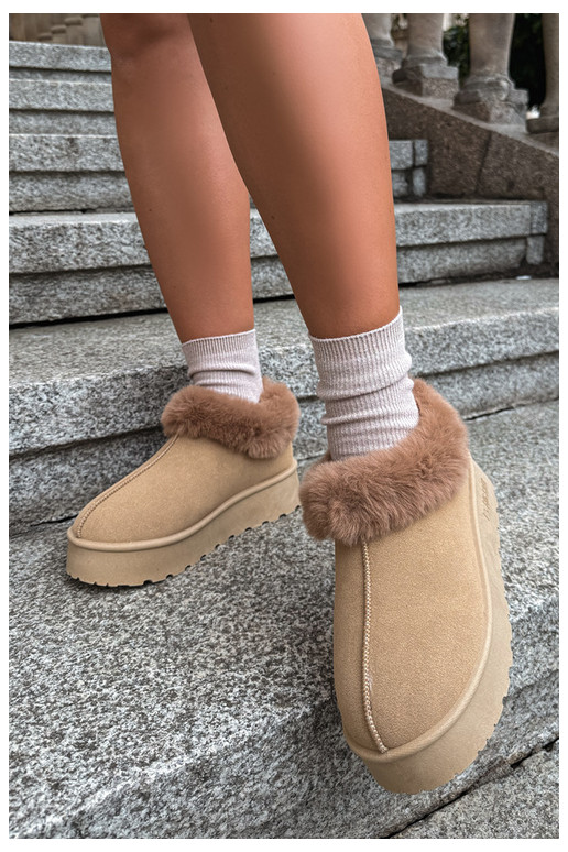 Botas de neve com plataforma e pelo Big Star UU274202 em marrom