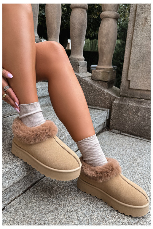 Botas de neve com plataforma e pelo Big Star UU274202 em marrom
