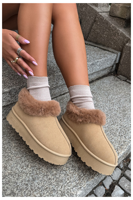 Botas de neve com plataforma e pelo Big Star UU274202 em marrom