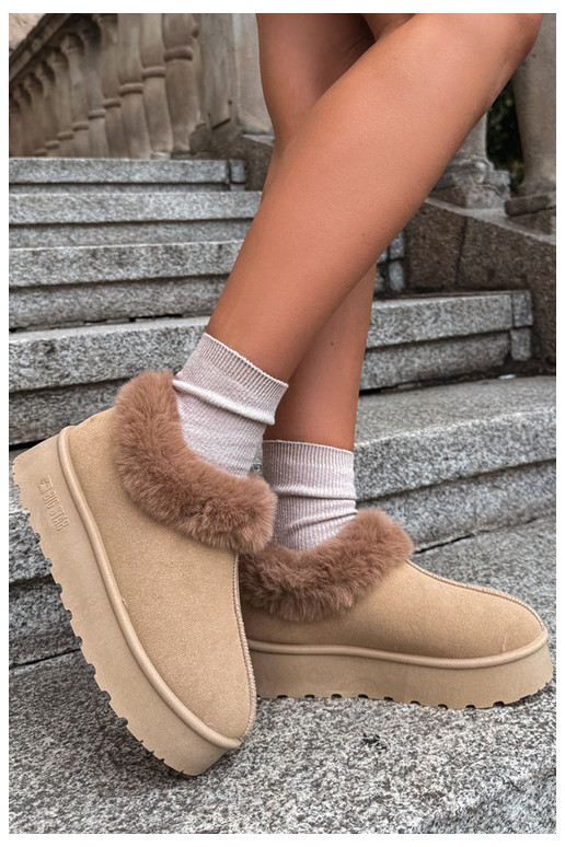 Botas de neve com plataforma e pelo Big Star UU274202 em marrom