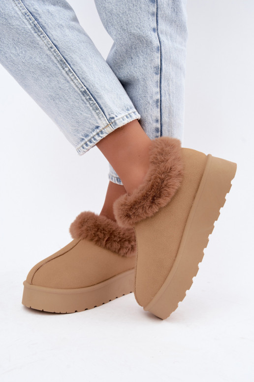 Botas de neve com plataforma e pelo Big Star UU274202 em marrom