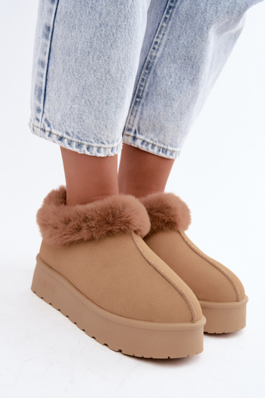 Botas de neve com plataforma e pelo Big Star UU274202 em marrom