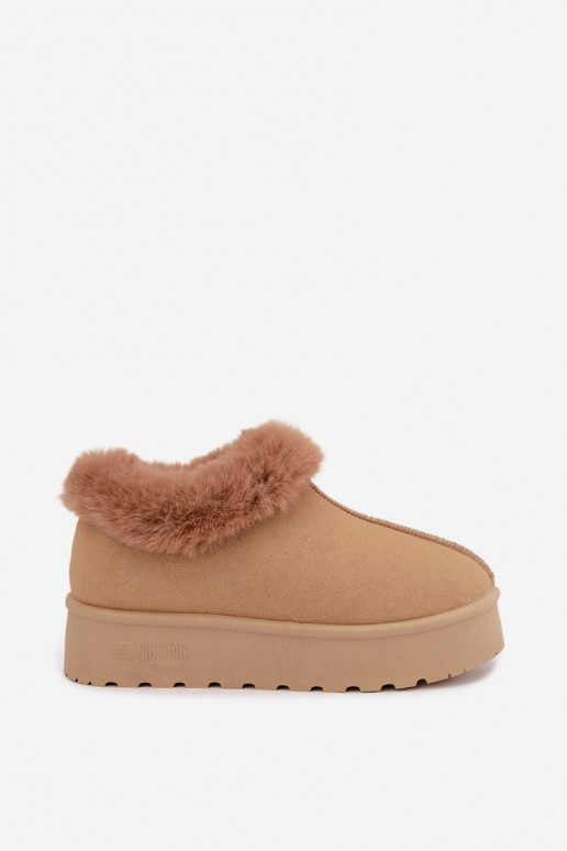 Botas de neve com plataforma e pelo Big Star UU274202 em marrom