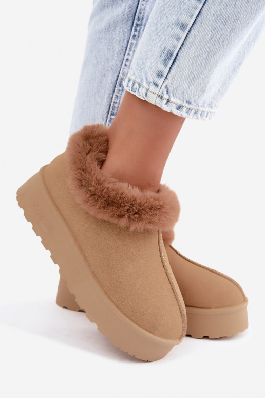 Botas de neve com plataforma e pelo Big Star UU274202 em marrom