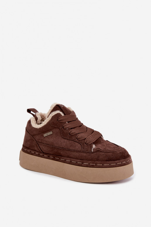 Botas de neve com plataforma e atacadores Big Star UU274188 em chocolate