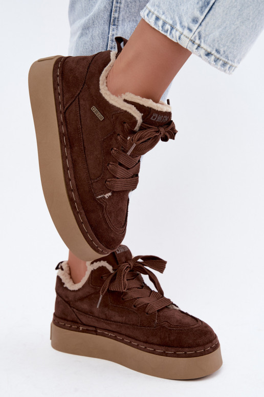 Botas de neve com plataforma e atacadores Big Star UU274188 em chocolate