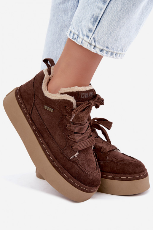 Botas de neve com plataforma e atacadores Big Star UU274188 em chocolate