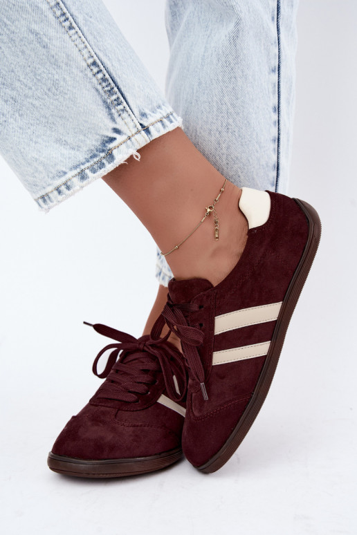 Sapatilhas femininas Barefoot cor bordô Kessy