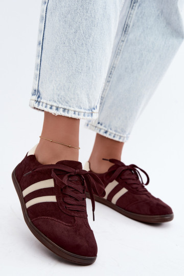 Sapatilhas femininas Barefoot cor bordô Kessy 2