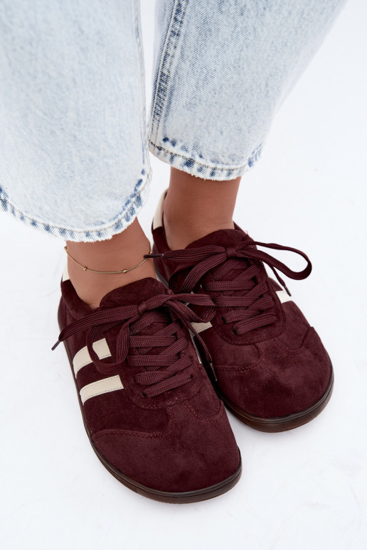 Sapatilhas femininas Barefoot cor bordô Kessy