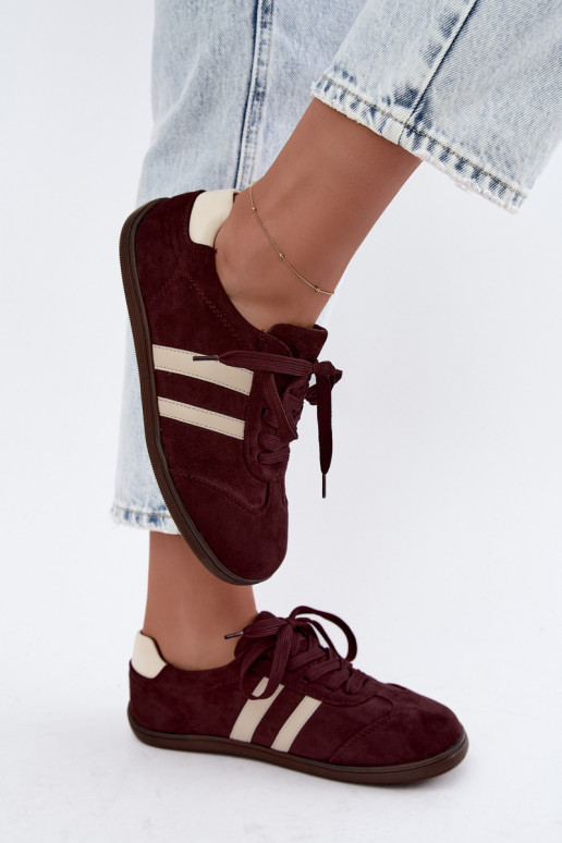 Sapatilhas femininas Barefoot cor bordô Kessy