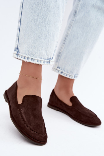 Mocassins femininos cor chocolate Mireliah