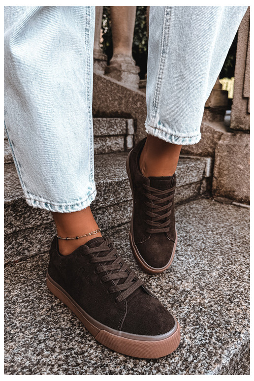 Ténis femininos Big Star UU274243 cor chocolate