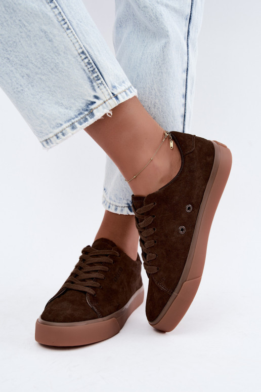 Ténis femininos Big Star UU274243 cor chocolate