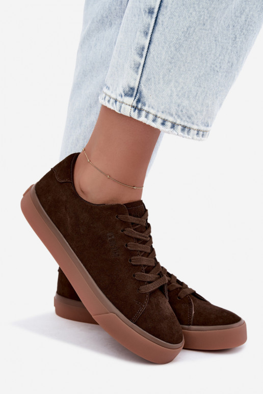 Ténis femininos Big Star UU274243 cor chocolate