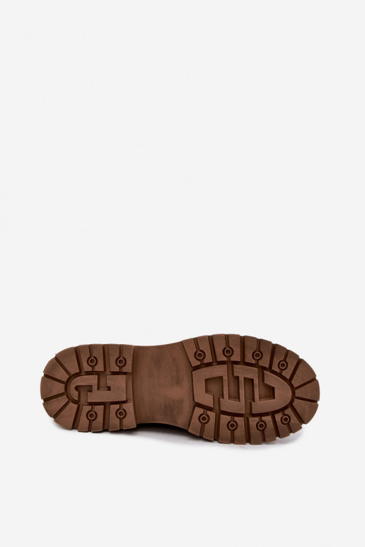 Botas de camurça castanhas escuras para homens Big Star UU174254