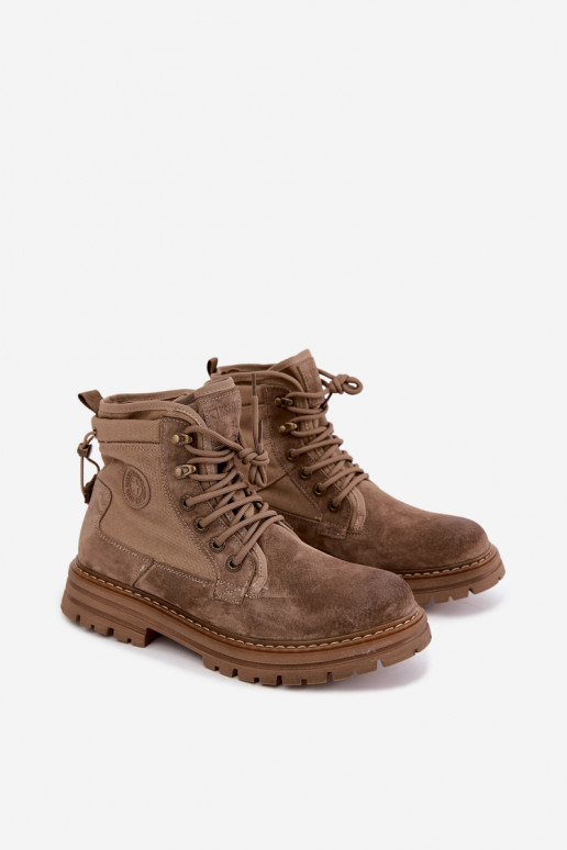 Botas de camurça cor de areia para homens Big Star UU174253