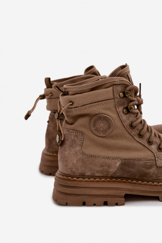 Botas de camurça cor de areia para homens Big Star UU174253