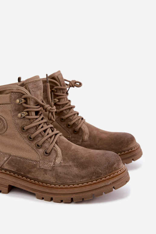 Botas de camurça cor de areia para homens Big Star UU174253