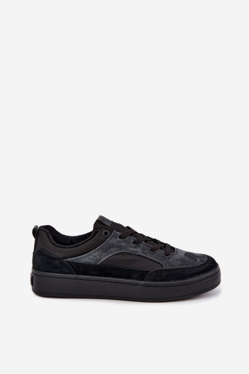 Sneakers de camurça pretos isolados para homens Big Star UU174118 2