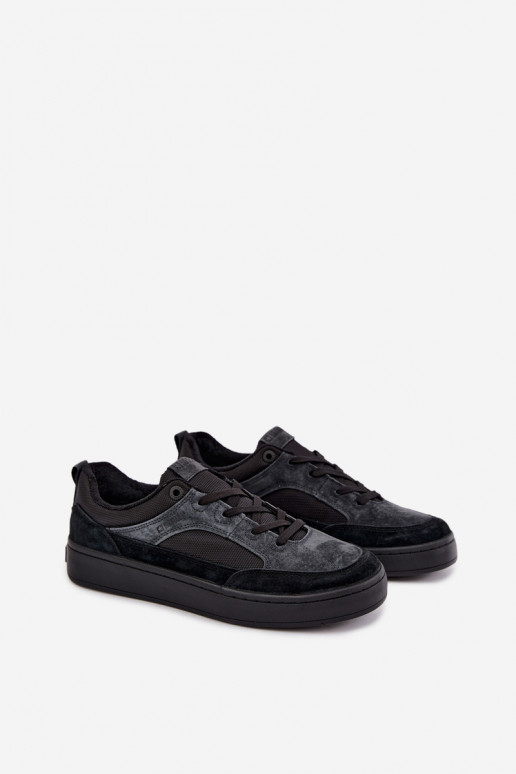 Sneakers de camurça pretos isolados para homens Big Star UU174118