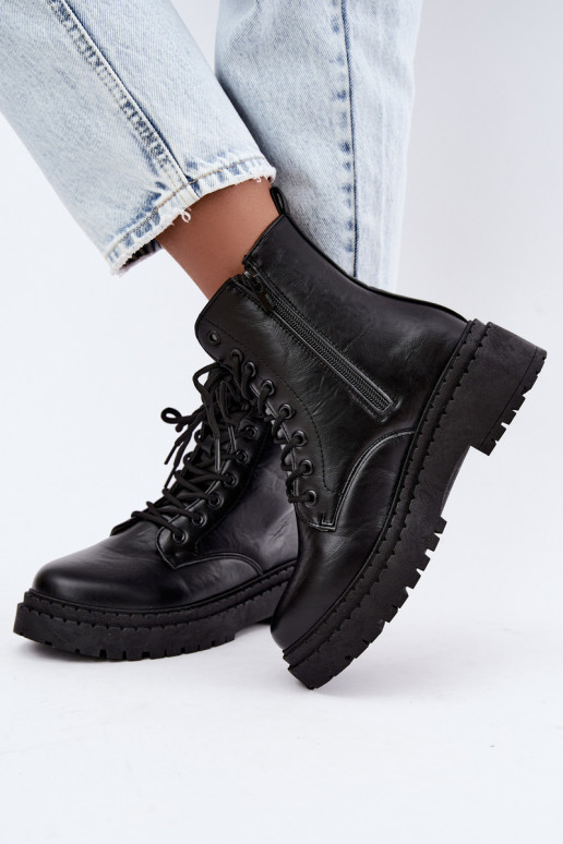 Botins femininos Big Star UU274816 em preto