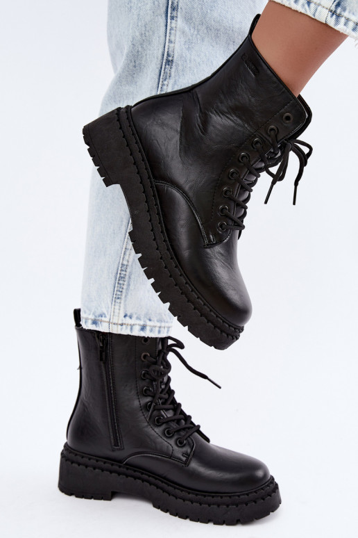 Botins femininos Big Star UU274816 em preto