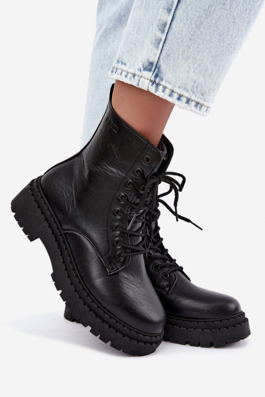Botins femininos Big Star UU274816 em preto