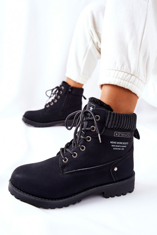 Botins pretos femininos Grunders