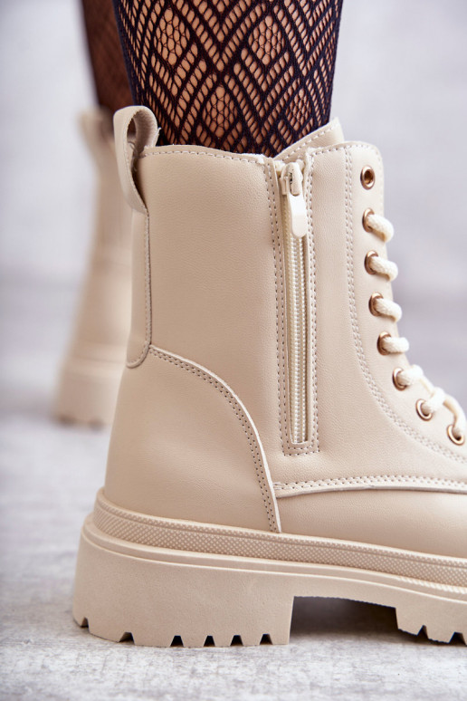 Botins isolados em marfim feminino Dorchen