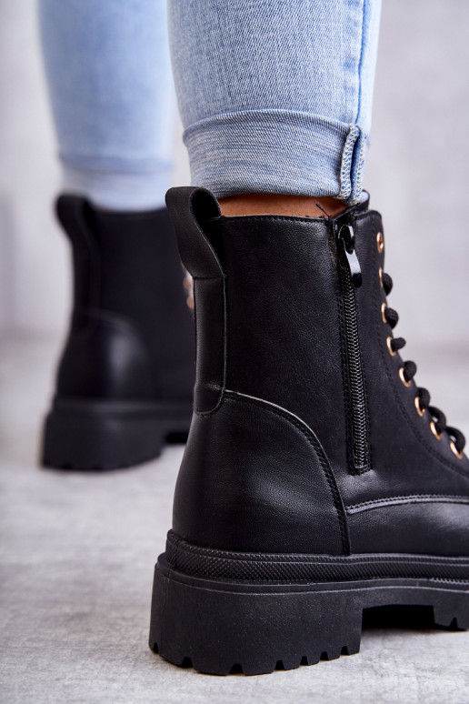 Botins isolados pretos femininos Dorchen