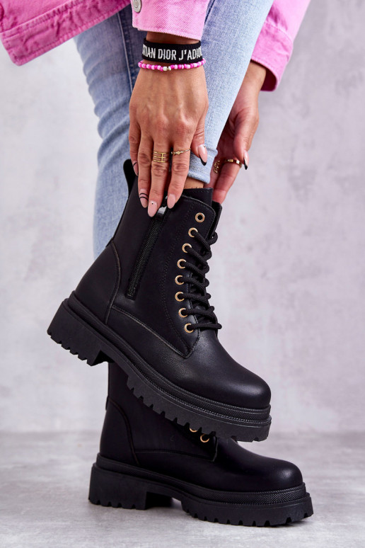 Botins isolados pretos femininos Dorchen