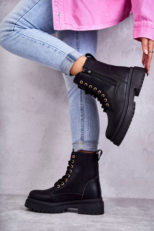 Botins isolados pretos femininos Dorchen
