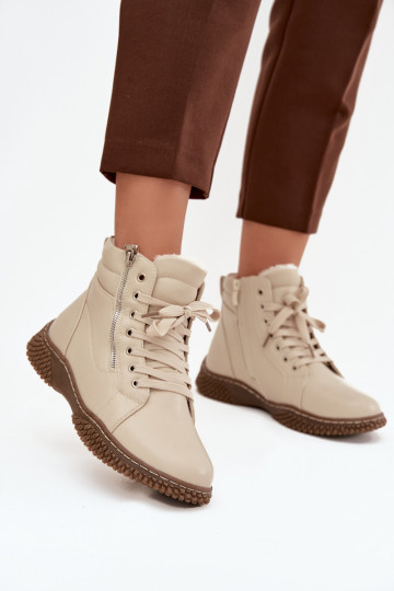 Botins isolados em areia com pelo sintético por dentro feminino Ulverina