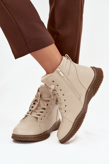 Botins isolados em areia com pelo sintético por dentro feminino Ulverina 2
