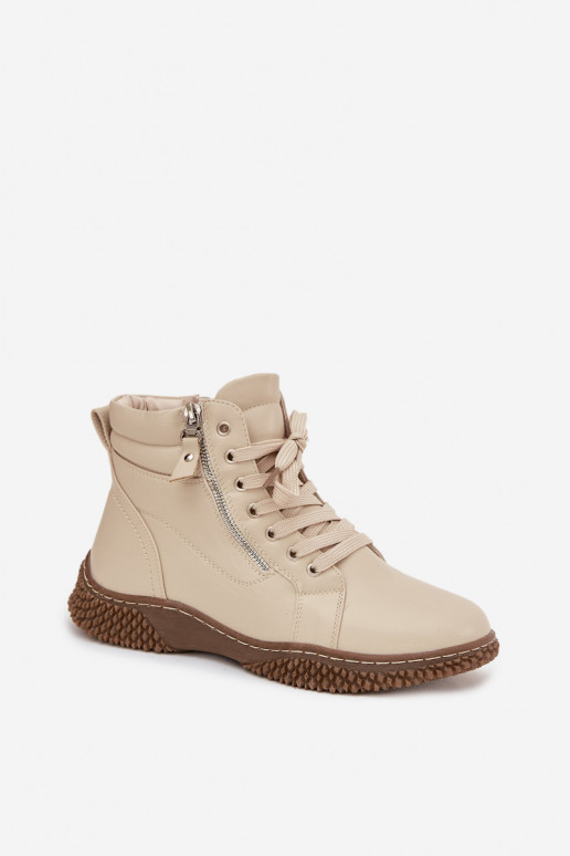 Botins isolados em areia com pelo sintético por dentro feminino Ulverina