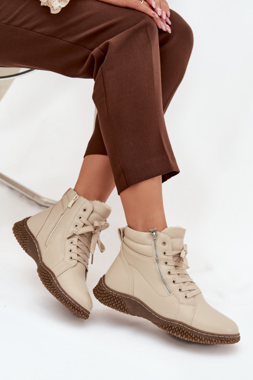 Botins isolados em areia com pelo sintético por dentro feminino Ulverina