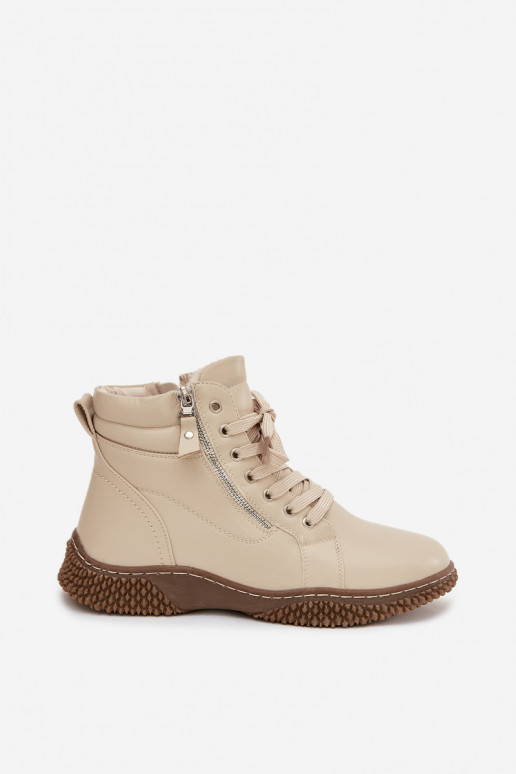 Botins isolados em areia com pelo sintético por dentro feminino Ulverina